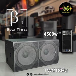 bajo activo tw218ba doble beta 3 de 4500 watt