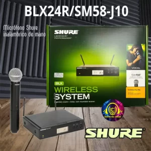 blx24r/sm58 j10 micrófono shure inalambrico de mano