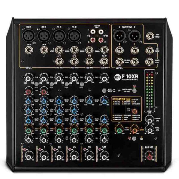 consola de mezcla de 6 canales f 10xr con multiefectos