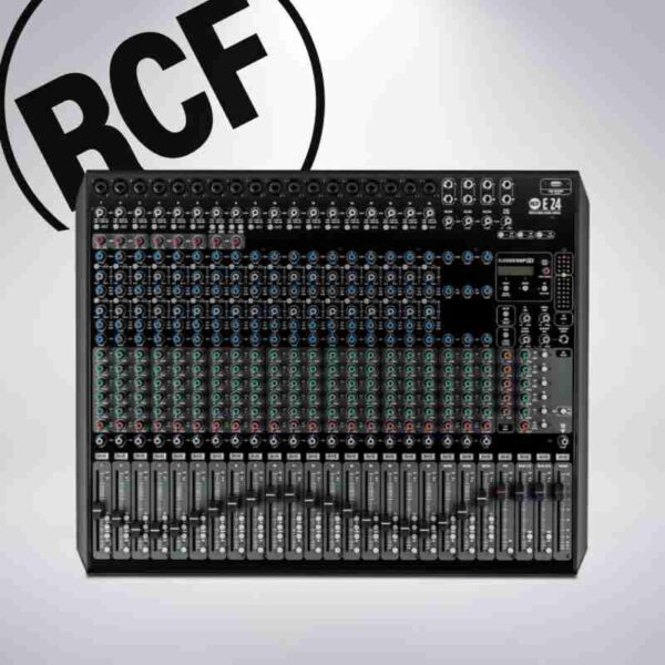 consola mezcladora e24 de 24 canales con efectos y eq. superiores rcf