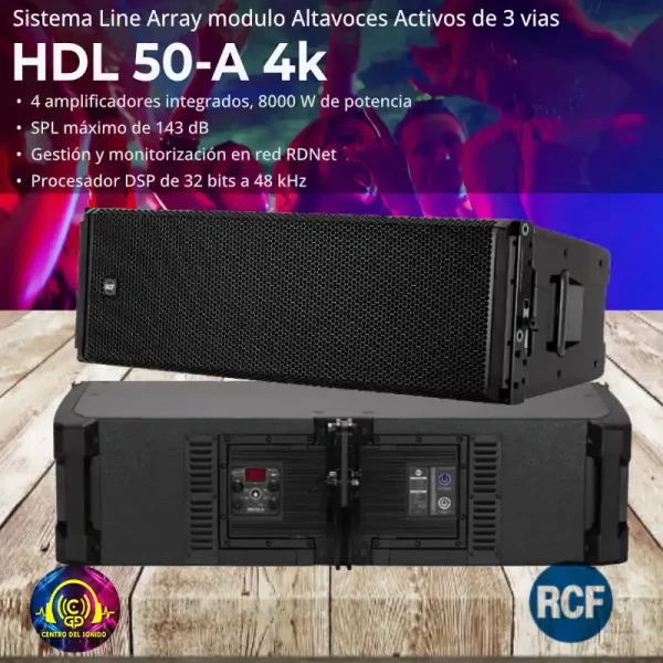 sistema line array modulo hdl 50 a 4k altavoces activos de 3 vias