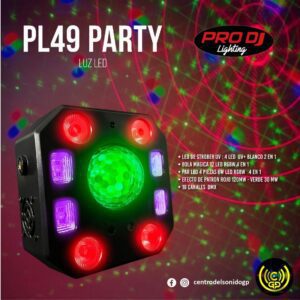 luz led profesional pro dj pl49 party dmx audioritmica