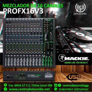 consola mezclador mackie profx16 v3