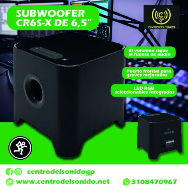 subwoofer autoamplificado mackie cr6s x