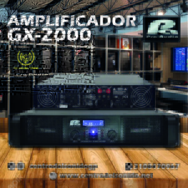 potencia gx 2000 pa pro audio watt 2.000w