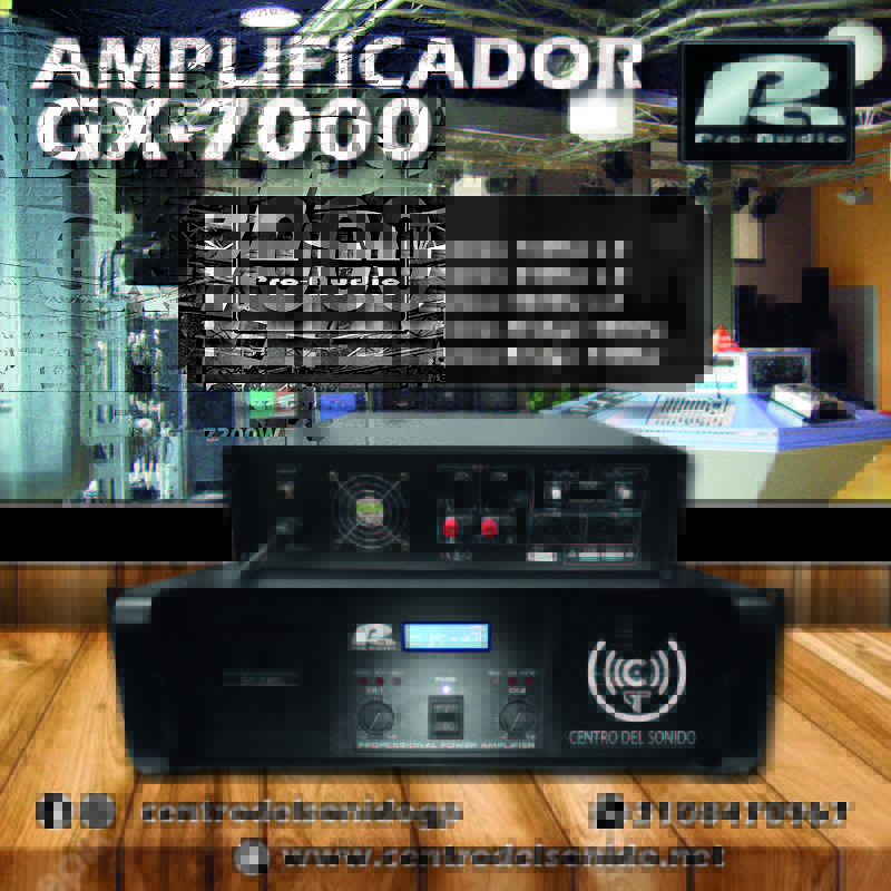 GX-7000 Amplificador de Sonido 7000W Pa Pro Audio - Audiocustom