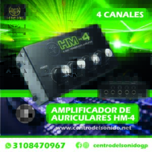 MACKIE AMPLIFICADOR DE AUDIFONOS HM4 4 CANALES