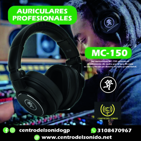 mc 150 mackie auriculares profesionales cerrados