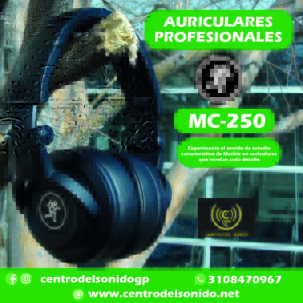 mc 250 mackie auriculares profesionales cerrados