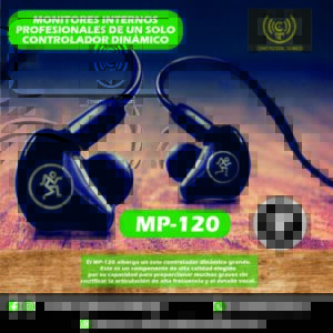 audífonos mackie mp 120 in ear driver dinamico