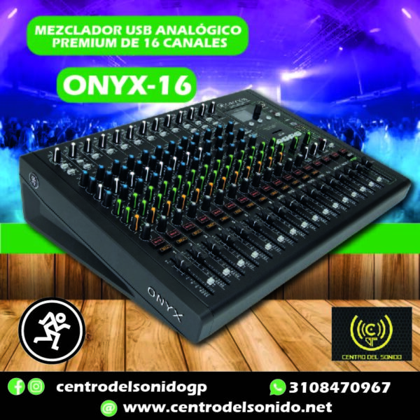 mezclador onyx16 usb analÓgico premium de 16 canales