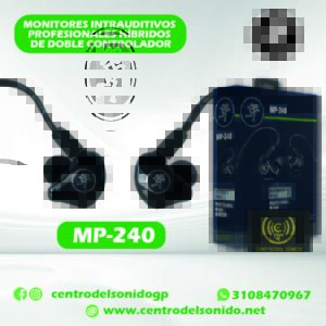 mackie mp 240 auriculares y monitores intrauditivos con controladores híbridos duales