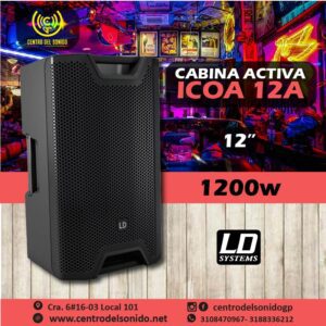 cabina activa icoa 12a coaxial 1200w