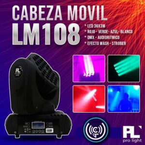 cabeza móvil led lm108 pl pro light