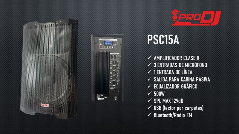 cabina activa psc15a pro dj de 15"