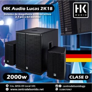 hk audio lucas 2k18 sistema estéreo activo para dj móviles