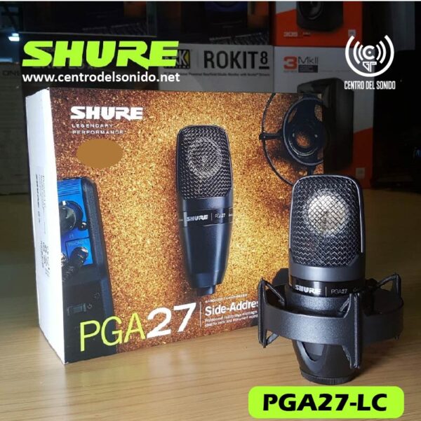 mic shure pga27 lc condensador