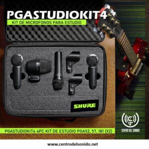 pgastudiokit4 shure kit de estudio pga52, 57, 181 (x2)