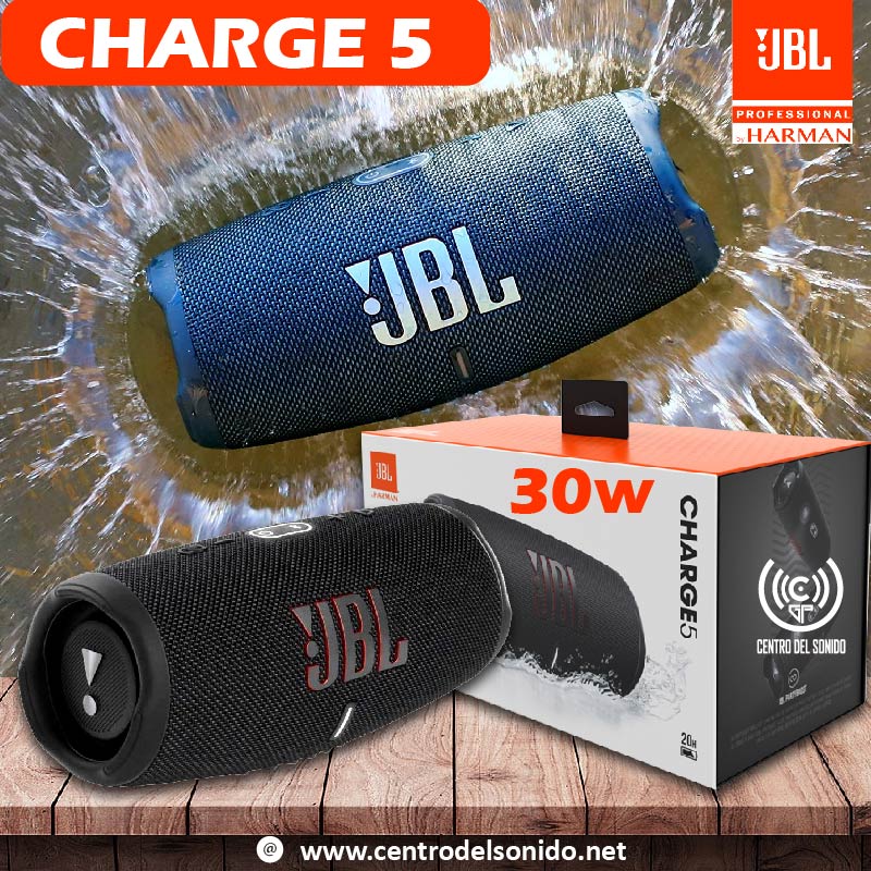 JBL Parlante portátil BT / Resistente al agua 30W Charge 5