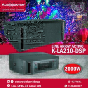 line array activo audiocenter k la210 dsp 2000w (copia)