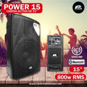 cabina activa power 15 800w 97db dsp pa pro audio