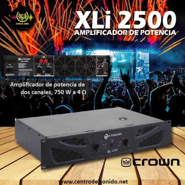 amplificador de potencia xli 2500 crown