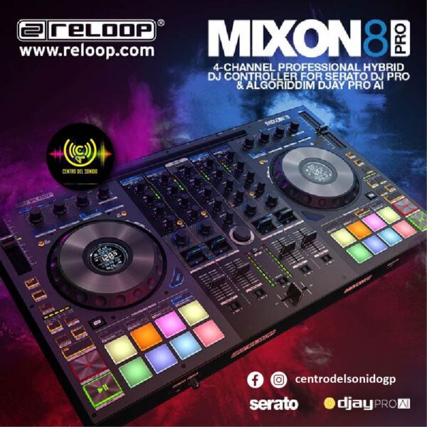 controlador dj mixon 8 pro reloop