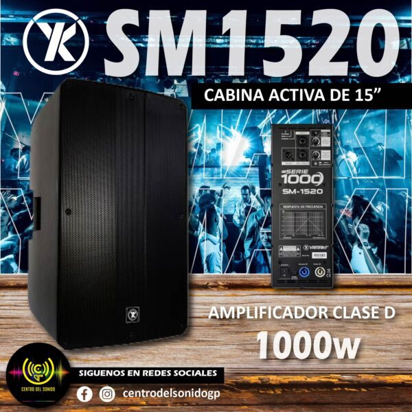 cabina activa de 1000w yamaki sm1520