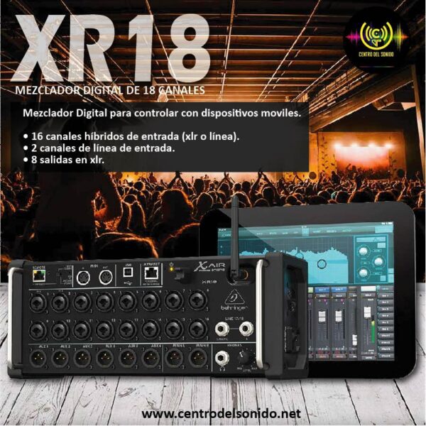 consola digital behinger xr18