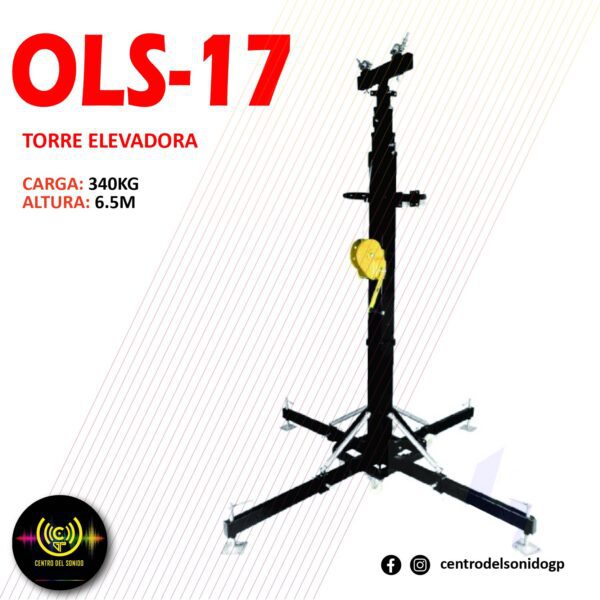 torre elevadora ols 17 340kg 6.5m