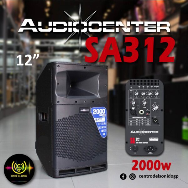 sa312 cabina activa audiocenter 2000w 132db dsp