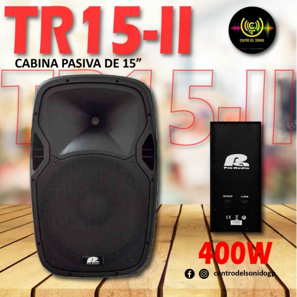 cabina pasiva tr15 ii pa pro audio 400watt (copia)