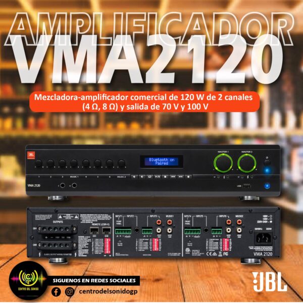 amplificador jbl vma2120 de 2 canales