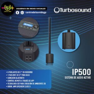 ip500 sistema lineal activo 600w woofer 8″ x 6 parlantes de 2″ turbosound