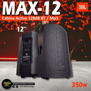 jbl max 12 cabina activa 350w 128db bt / mp3 (copia)