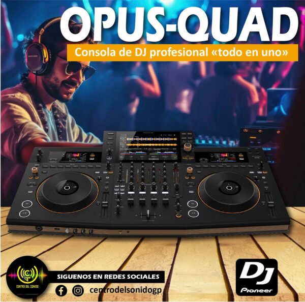 consola dj opus quad todo en uno 4 canales para recordbox y serato pioneer dj