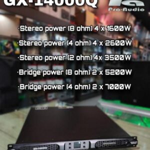 gx 14000q amplificador de sonido pa pro audio 14000w