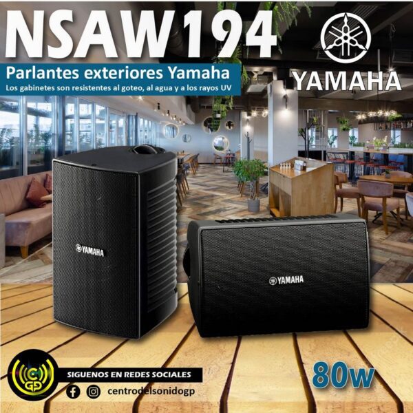 parlantes exteriores yamaha nsaw194 (par negros)