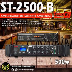 amplificador de linea st 2500 b de 500w