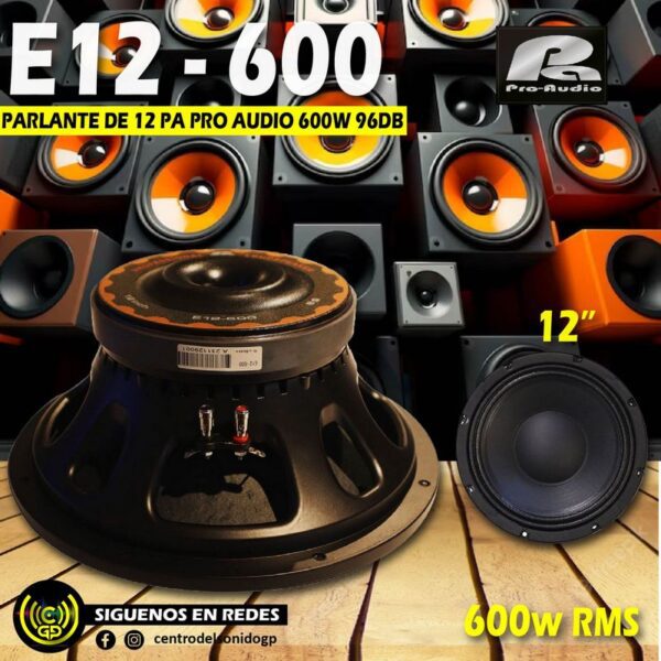 e12 600 parlante de 12 pa pro audio 600w 96db