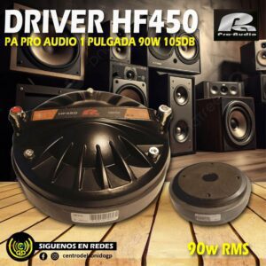 hf450 driver pa pro audio 1 pulgada 90w 105db