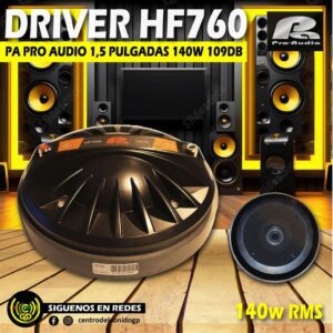 hf760 driver pa pro audio 1,5 pulgadas 140w 109db