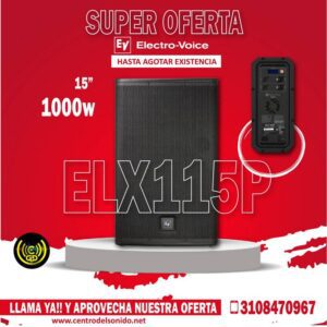 cabina activa elx115p electro voice madera 1000watt