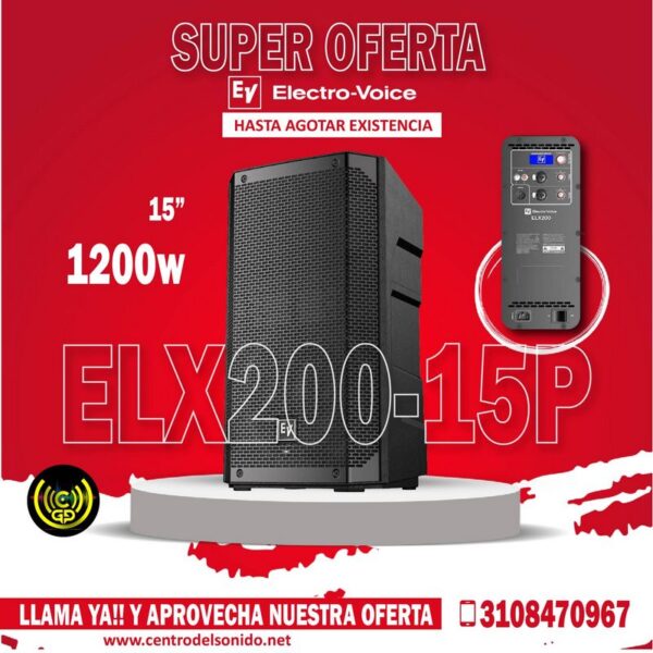 cabina activa elx200 15p us electro voice 1200watt (copia)