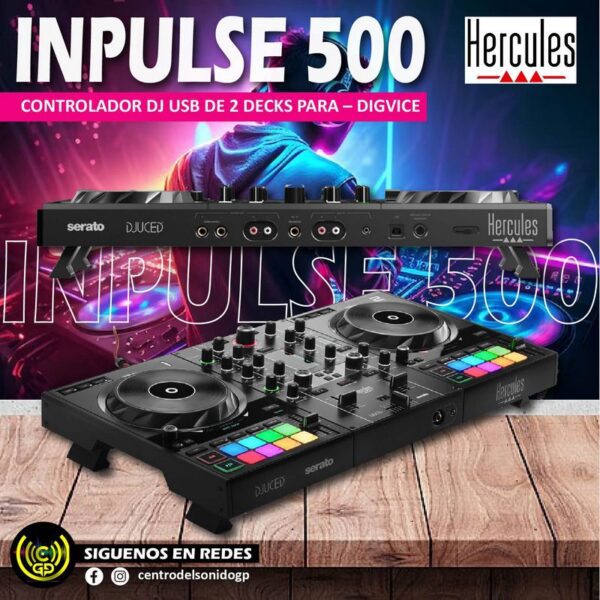 controlador dj inpulse 500 hercules