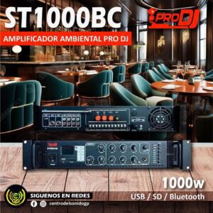 amplificador ambiental st1000bc pro dj 1000w