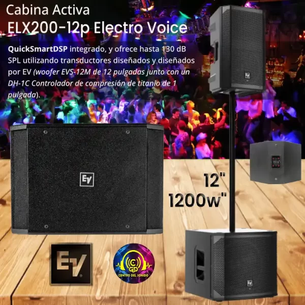 cabina activa elx200 12p electro voice