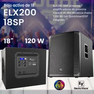 bajo activo elx200 18sp electro voice 1200w