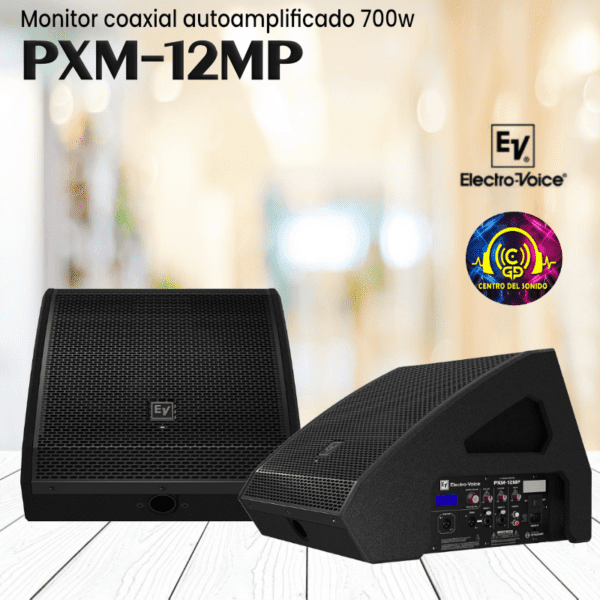 monitor coaxial pxm 12mp autoamplificado 700w