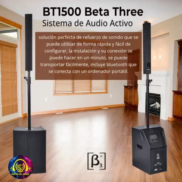 sistema de audio activo beta three bt1500